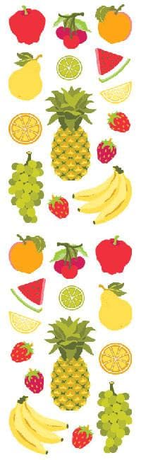 Mrs Grossmans Strip of Fruits Stickers, -- ANB Baby