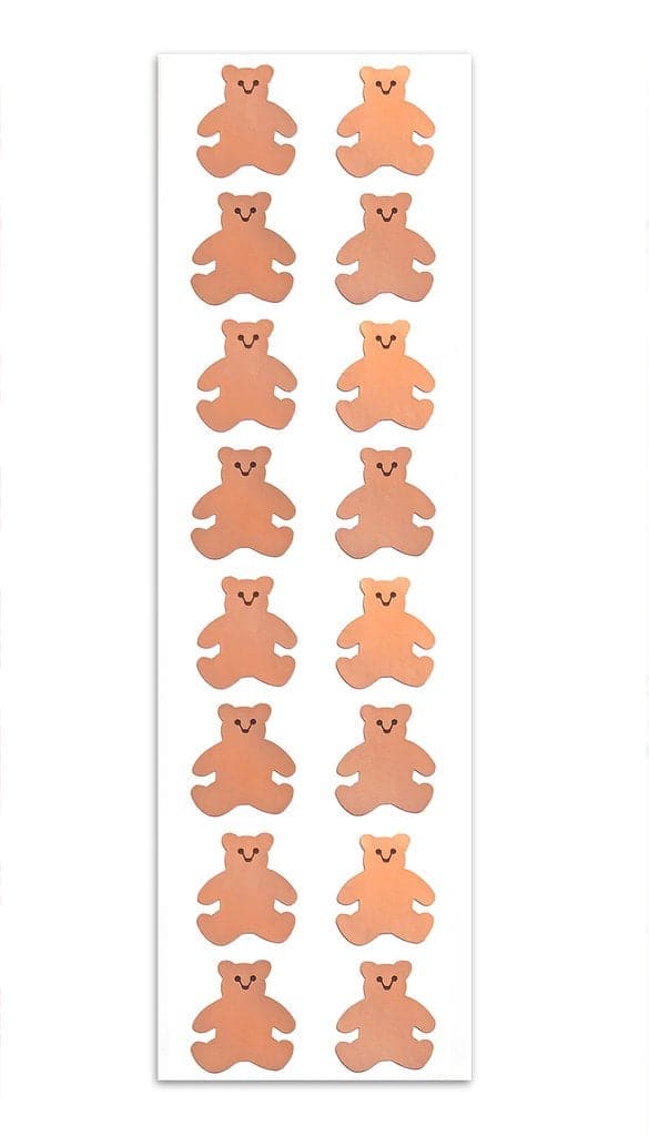 Mrs. Grossman's Strip of Rose Gold Bear Stickers, -- ANB Baby