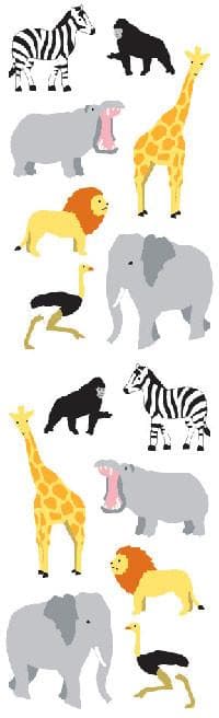 Mrs. Grossman's Strip of Small Wild Animals Stickers, -- ANB Baby