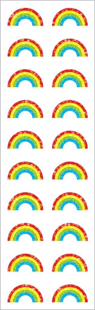 Mrs. Grossman's Strip of Sparkle Rainbow Stickers, -- ANB Baby