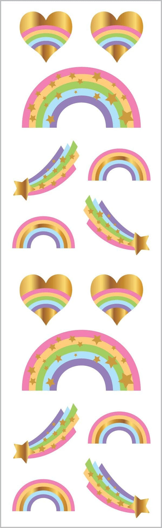 Mrs. Grossman's Strip of Starry Rainbows Stickers, -- ANB Baby