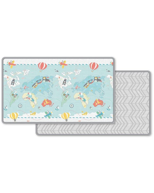 Skip Hop Reversible Playmat, Little Travelers / Herringbone, -- ANB Baby