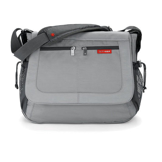 SKIP HOP Via Messenger Diaper Bag Platinum, -- ANB Baby